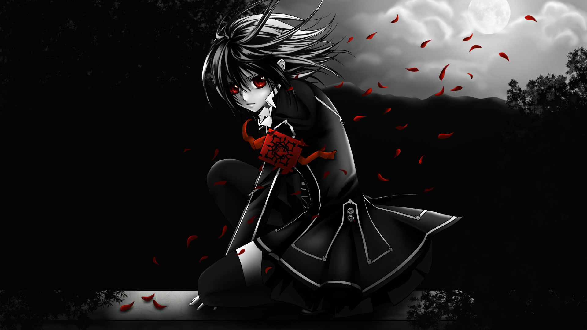 Девушка вампир из Аниме