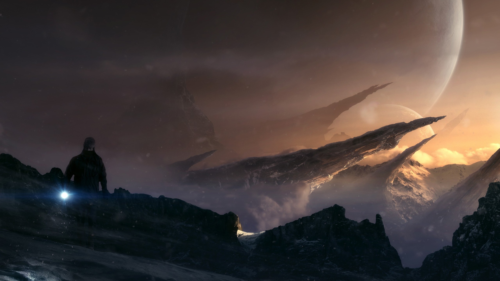 Пейзаж фантастической планеты