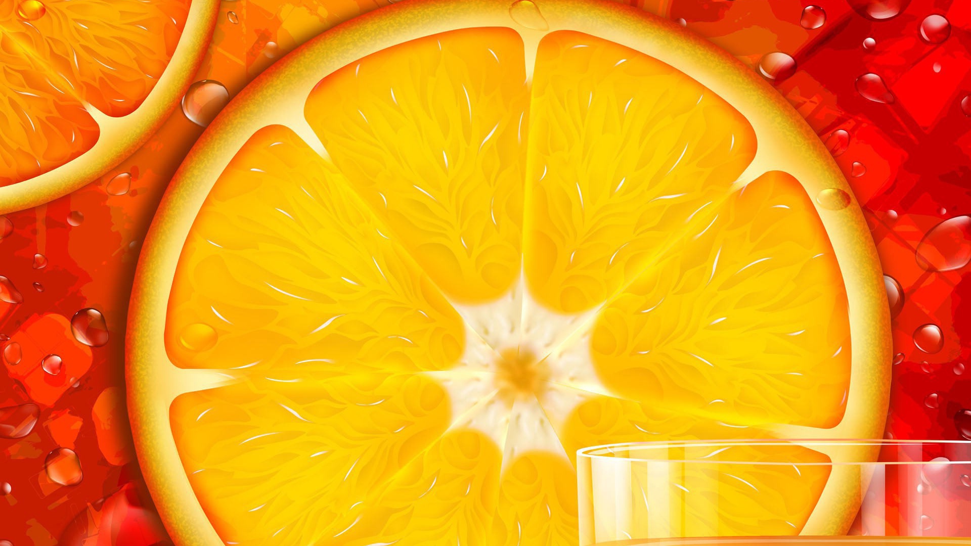 Апельсин в разрезе