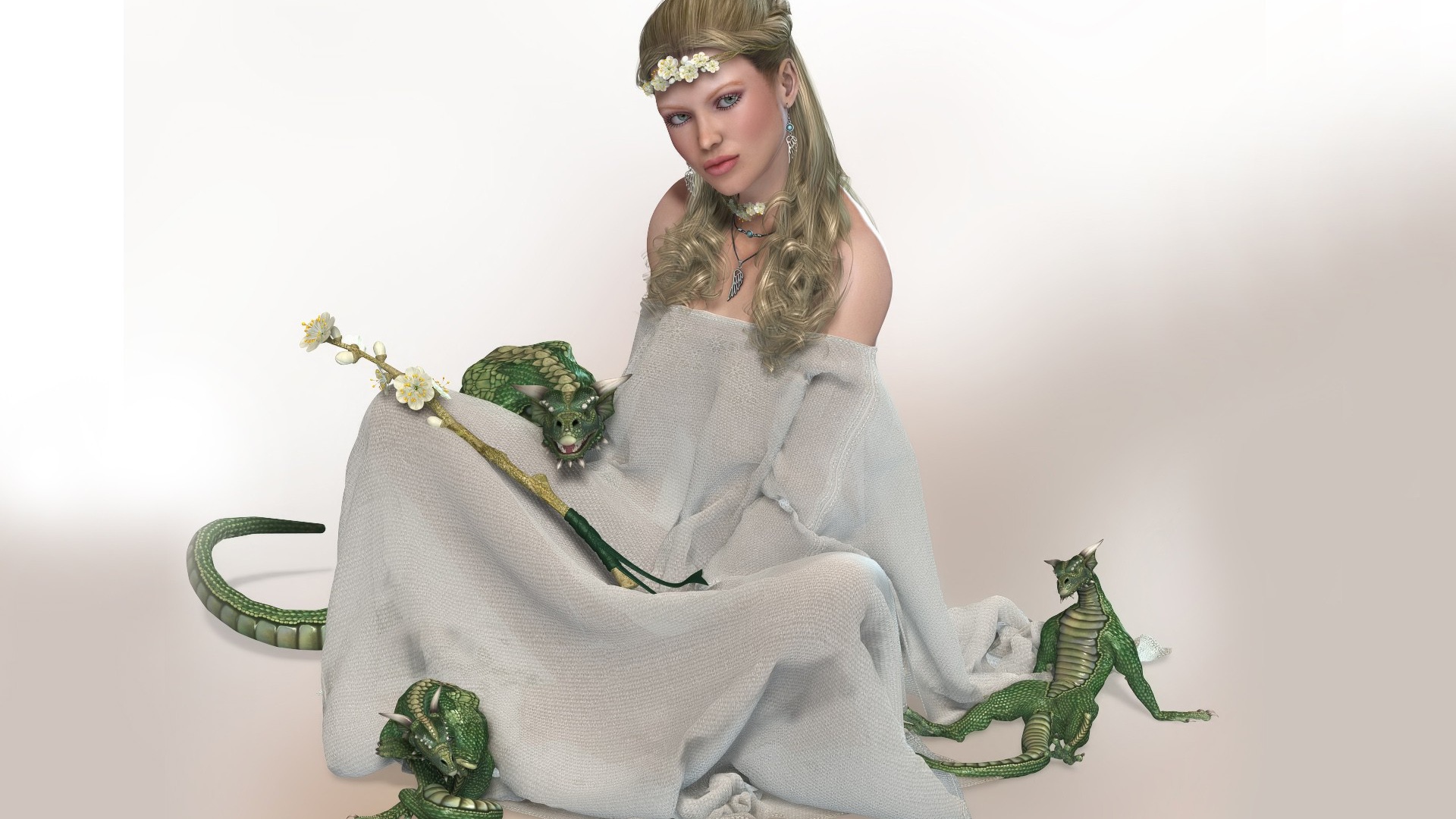 Девушка и зеленые чертики