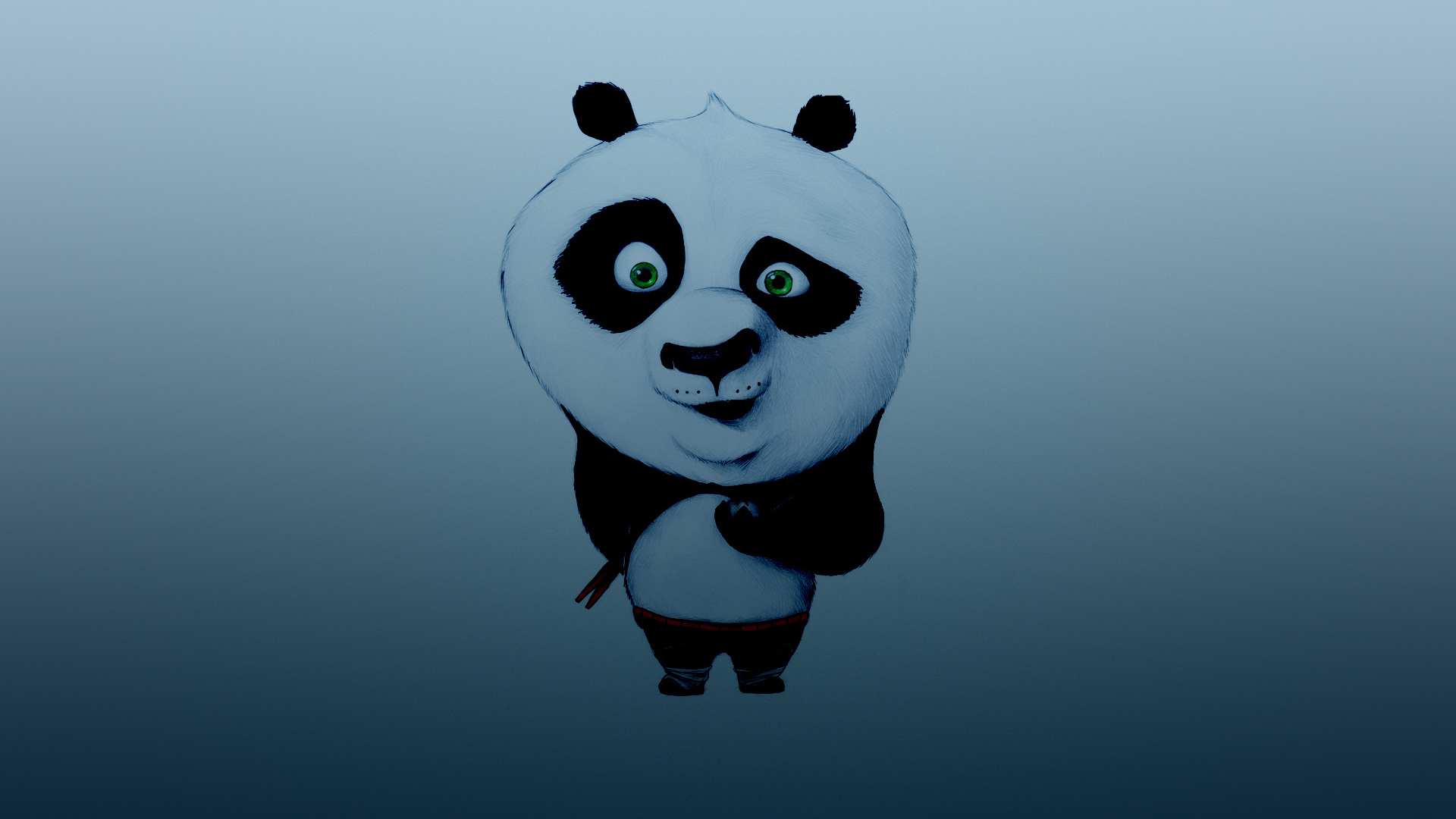 Кунг-фу панда с палочками