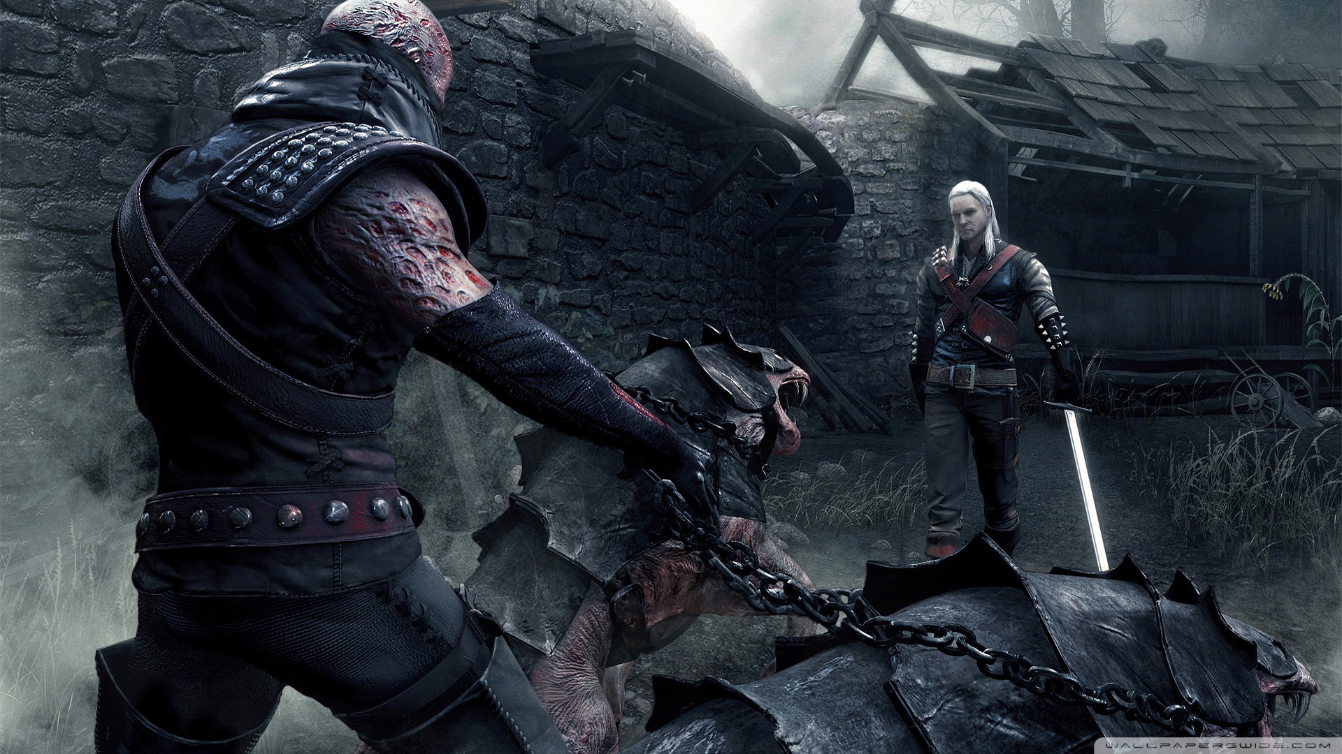 Встреча с врагом в игре Ведьмак