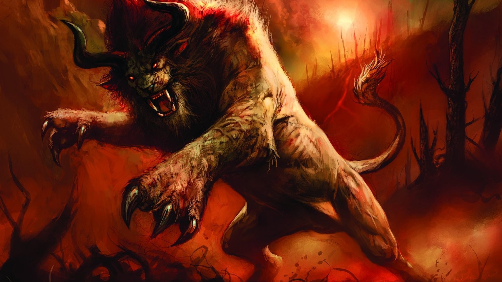 Лев с рогами из игры