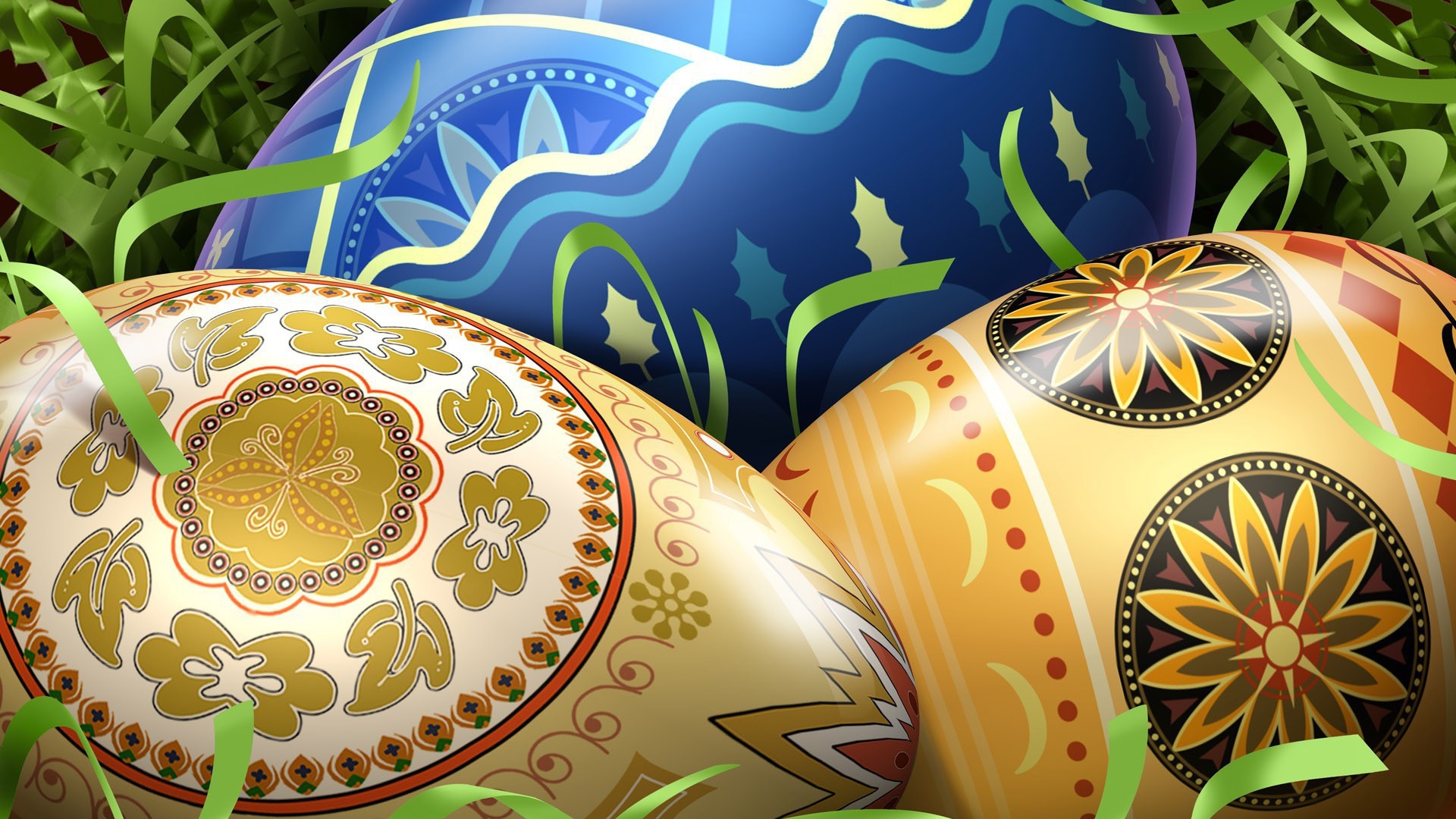 Уникальный узор на яйцах на Пасху