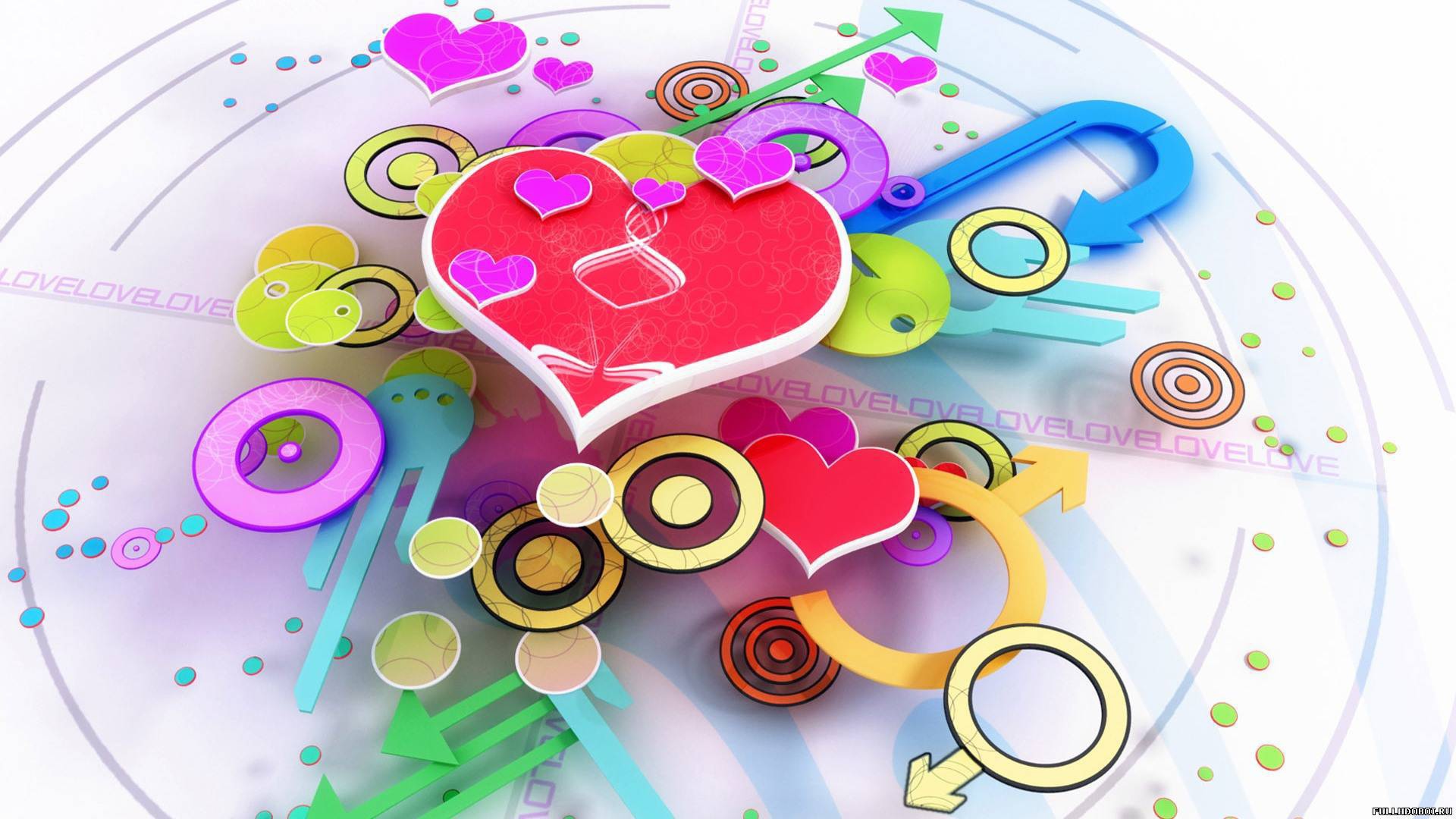 Сердечные часы на День Святого Валентина 14 февраля