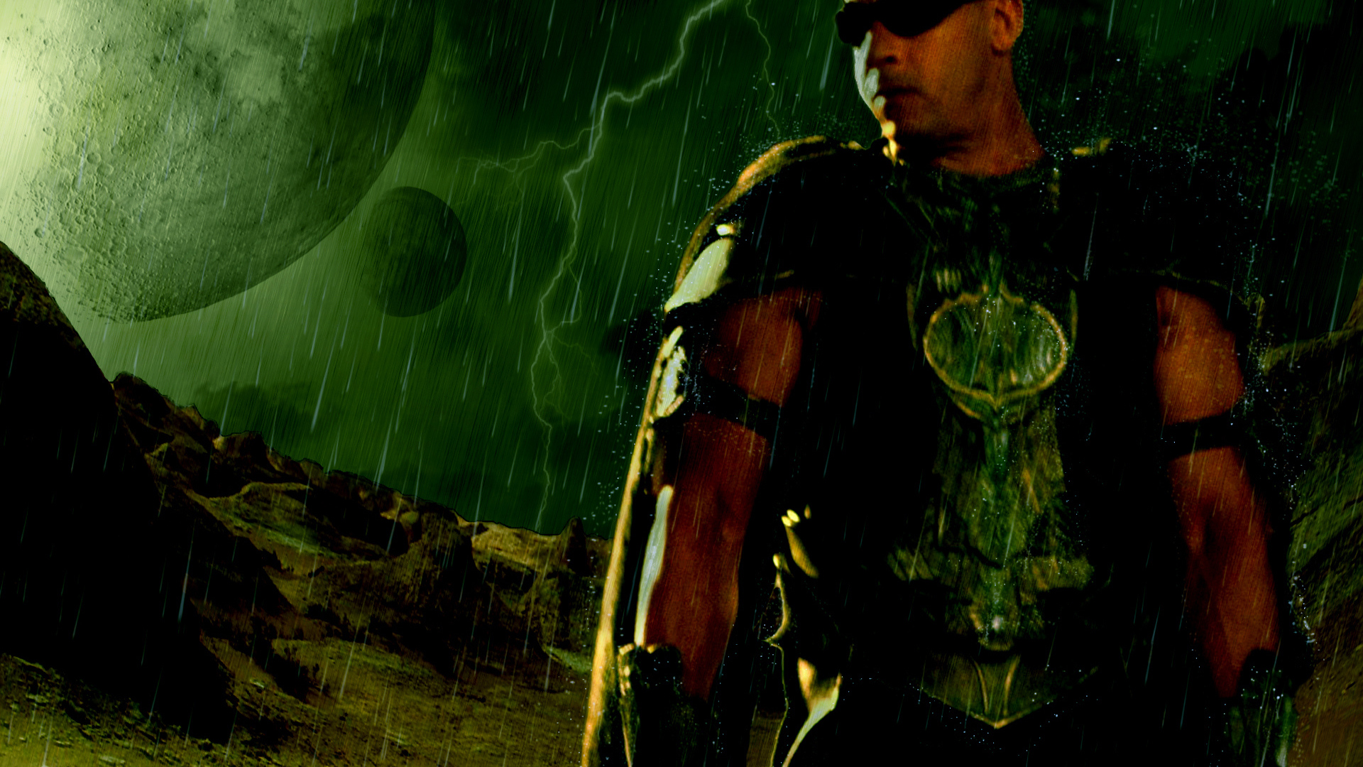 Актер Вин Дизель в роли Риддика