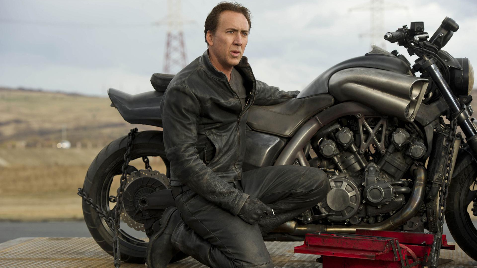 Николас Кейдж и его мотоцикл