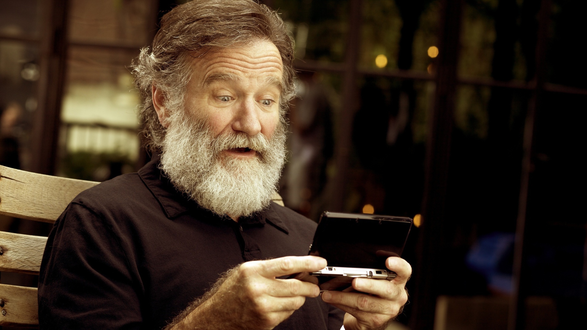 Робин Уильямс с большой бородой