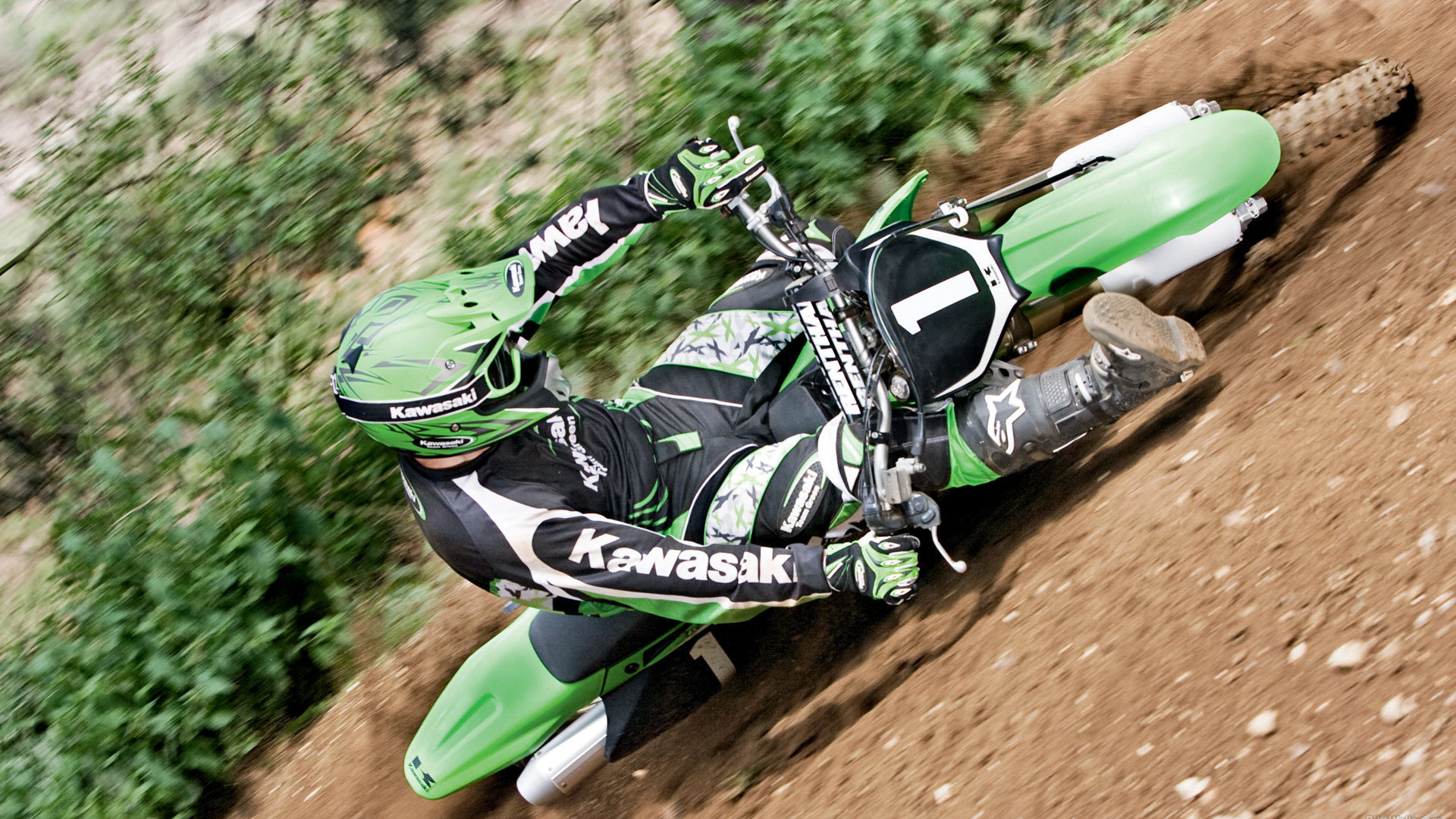 Красивый мотоцикл Kawasaki KX 250 F