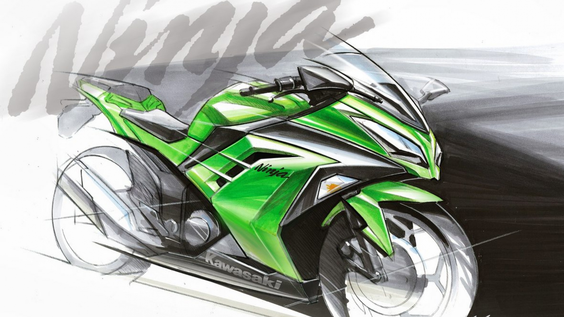 Мотоцикл модели Kawasaki Ninja 300