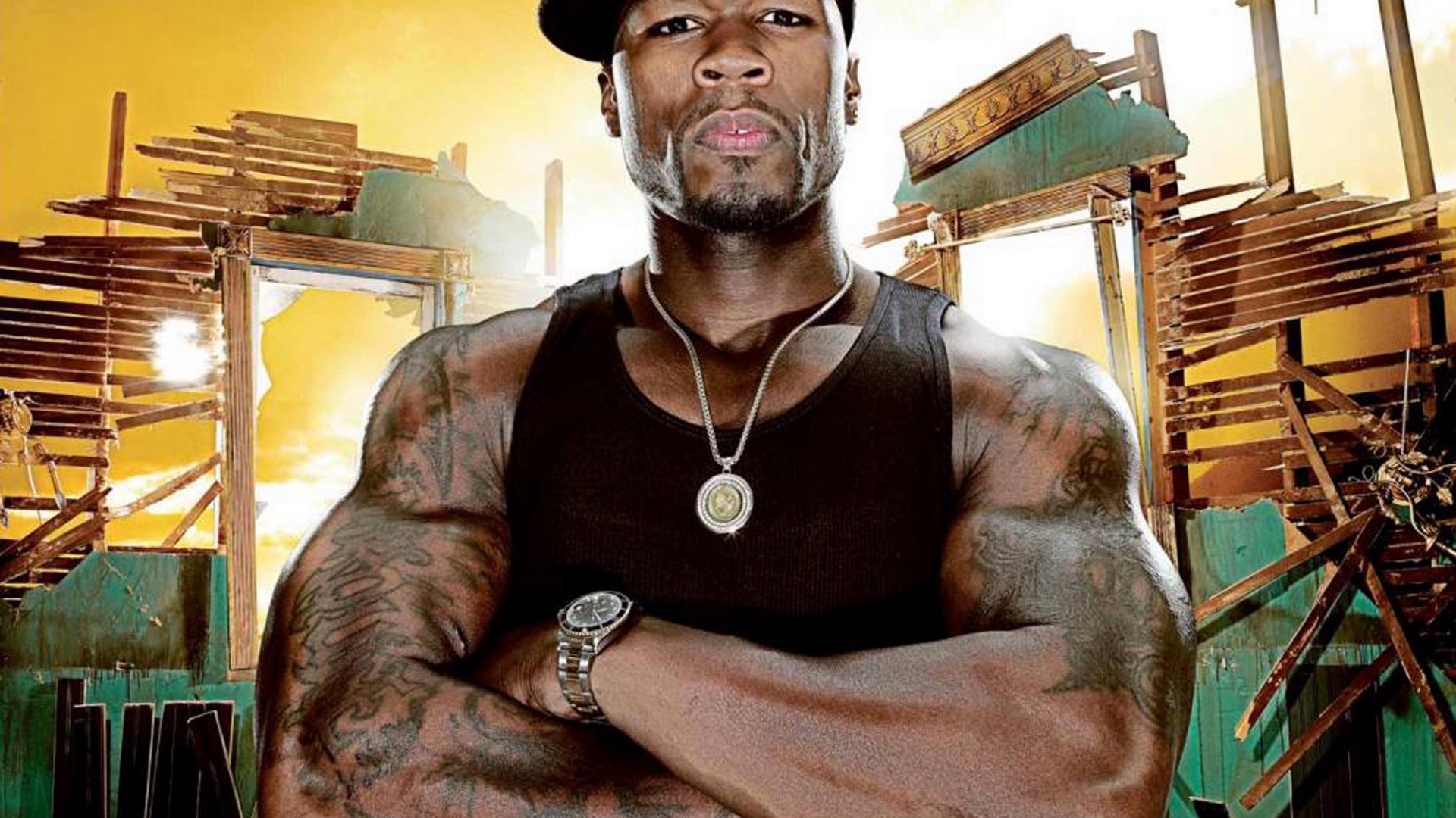 50 Cent на развалинах дома