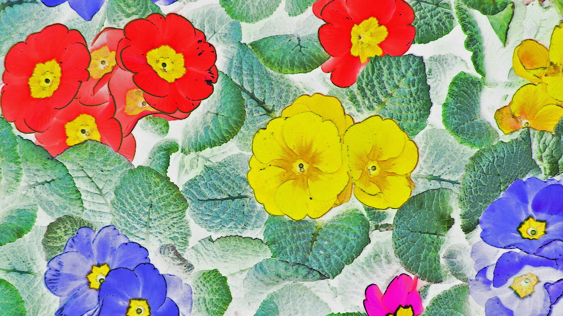 Цветочные обои