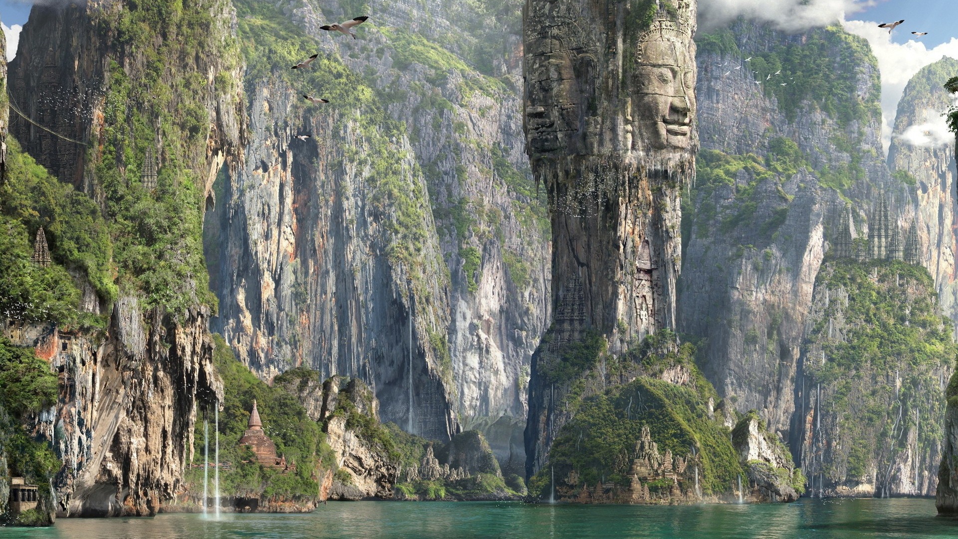 Лицо на скале