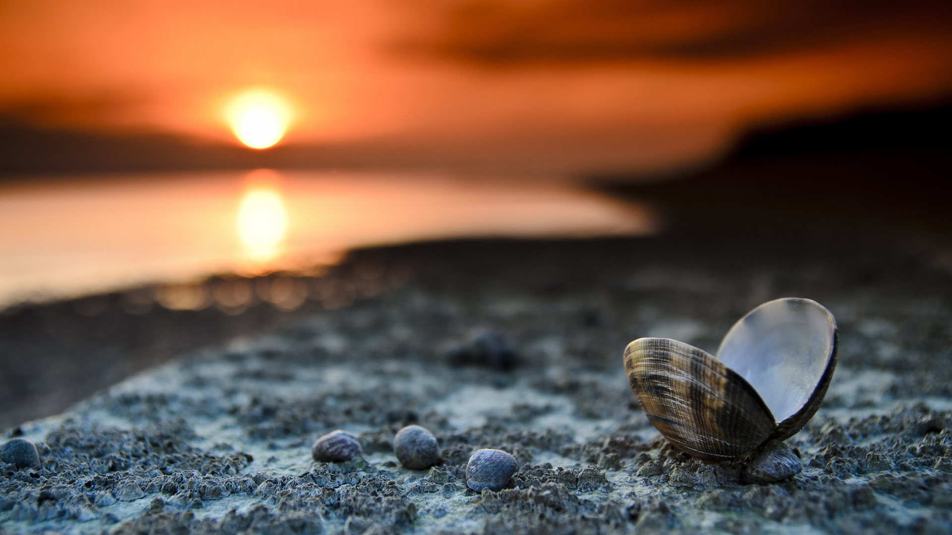 Закат на пляже