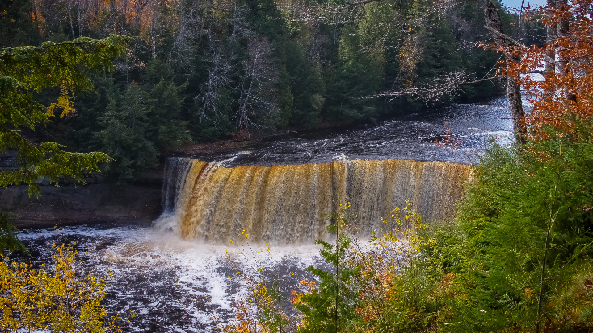 Коварный водопад среди леса