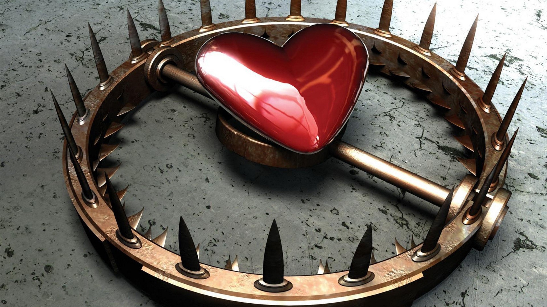 Сердечко приманка в капкане