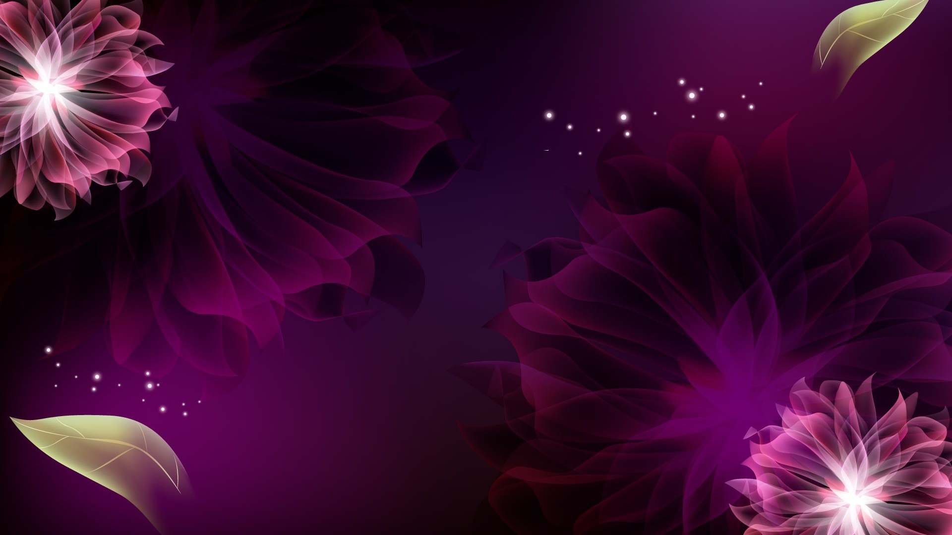 Абстрактные цветы и листья