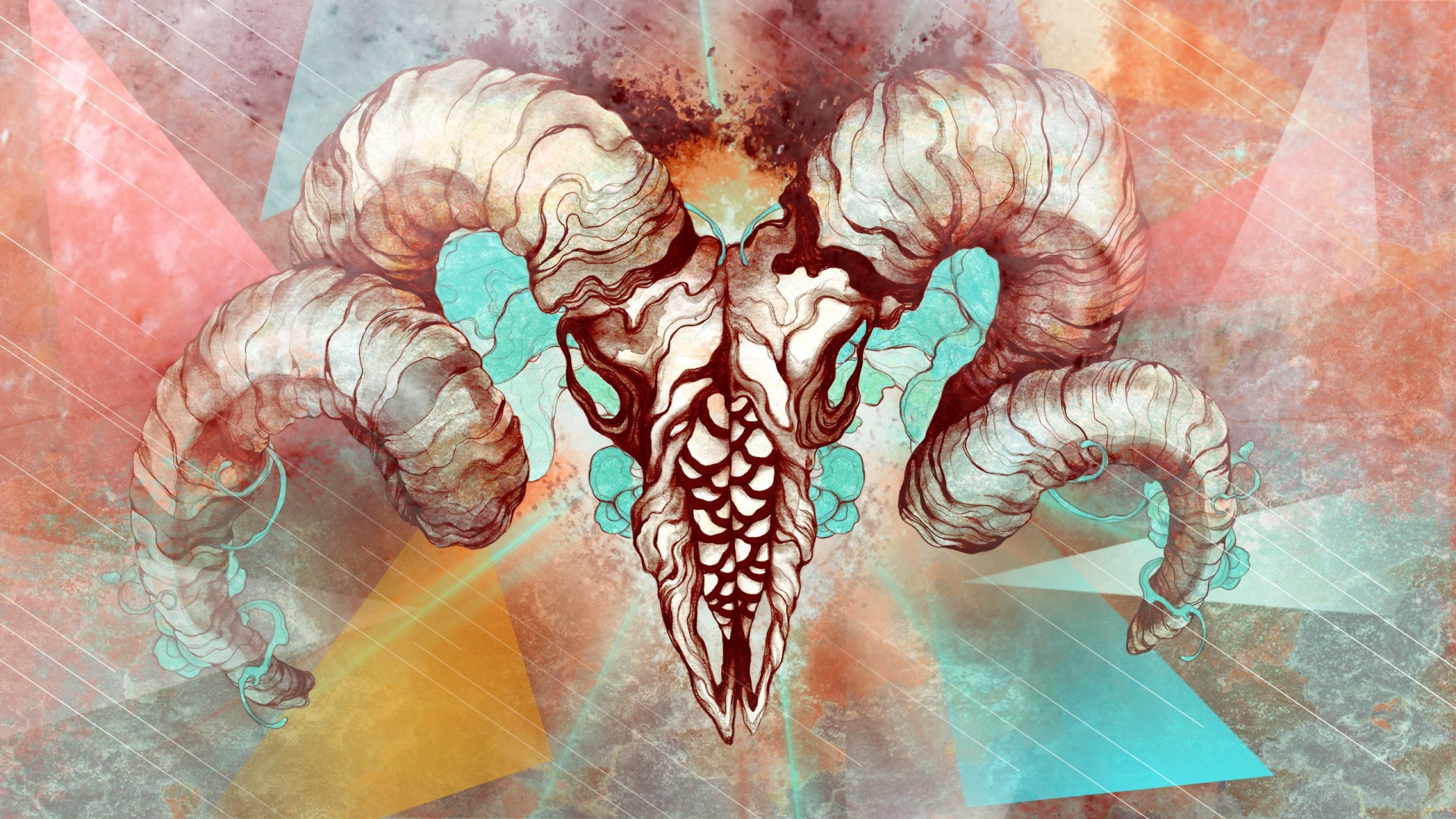 Череп с рогами