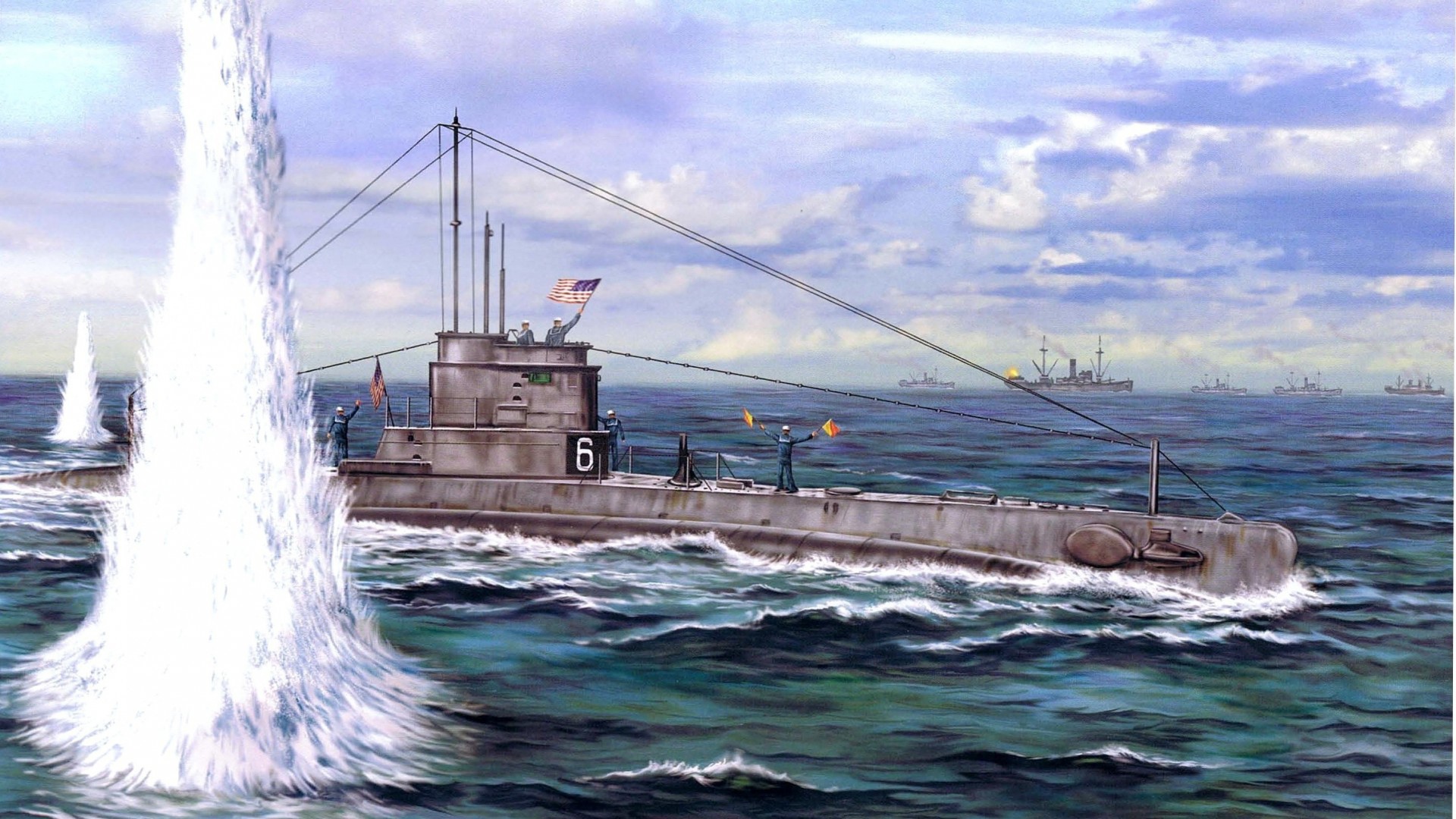 Взрыв у борта подводной лодки