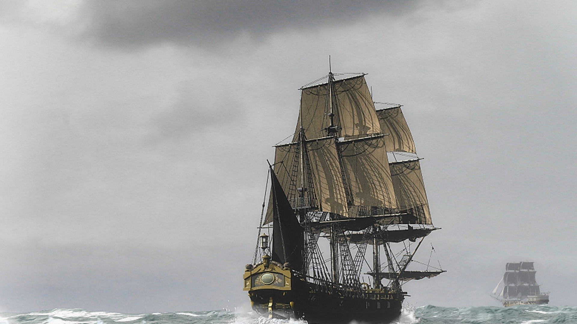 Парусники в море