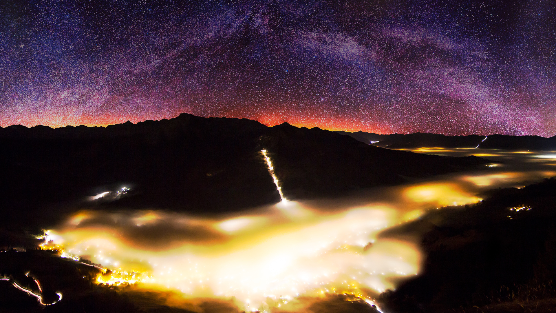 Красота космоса с планеты Земля