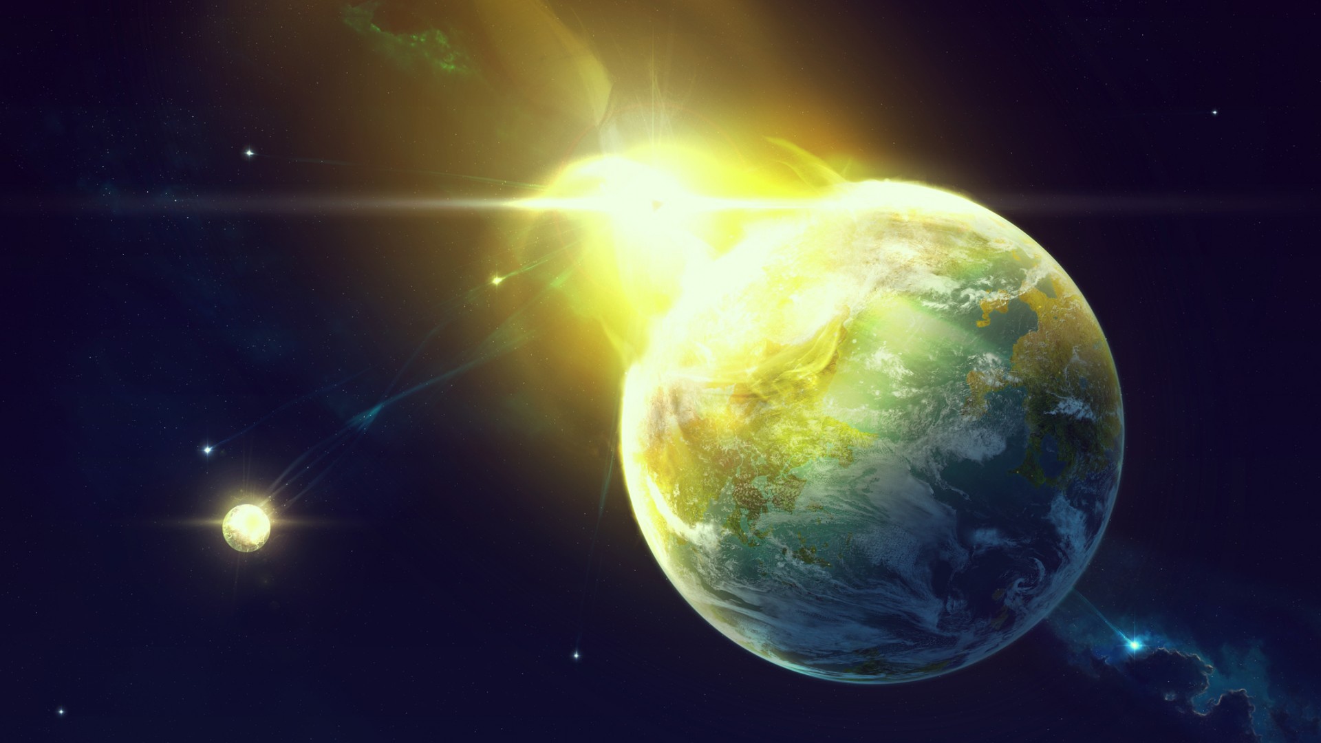 Огненный всплеск на планете