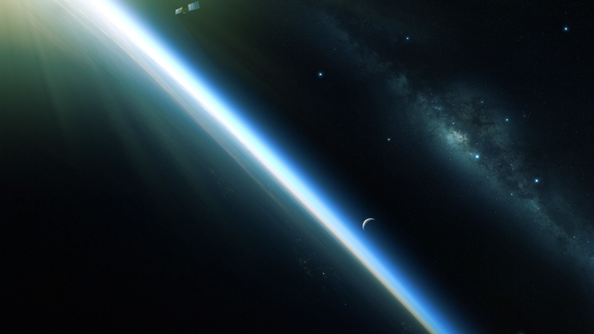 Лучи на чёрном фоне