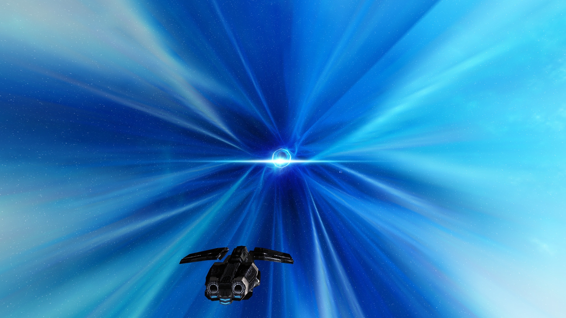 Космический корабль в гипер пространстве