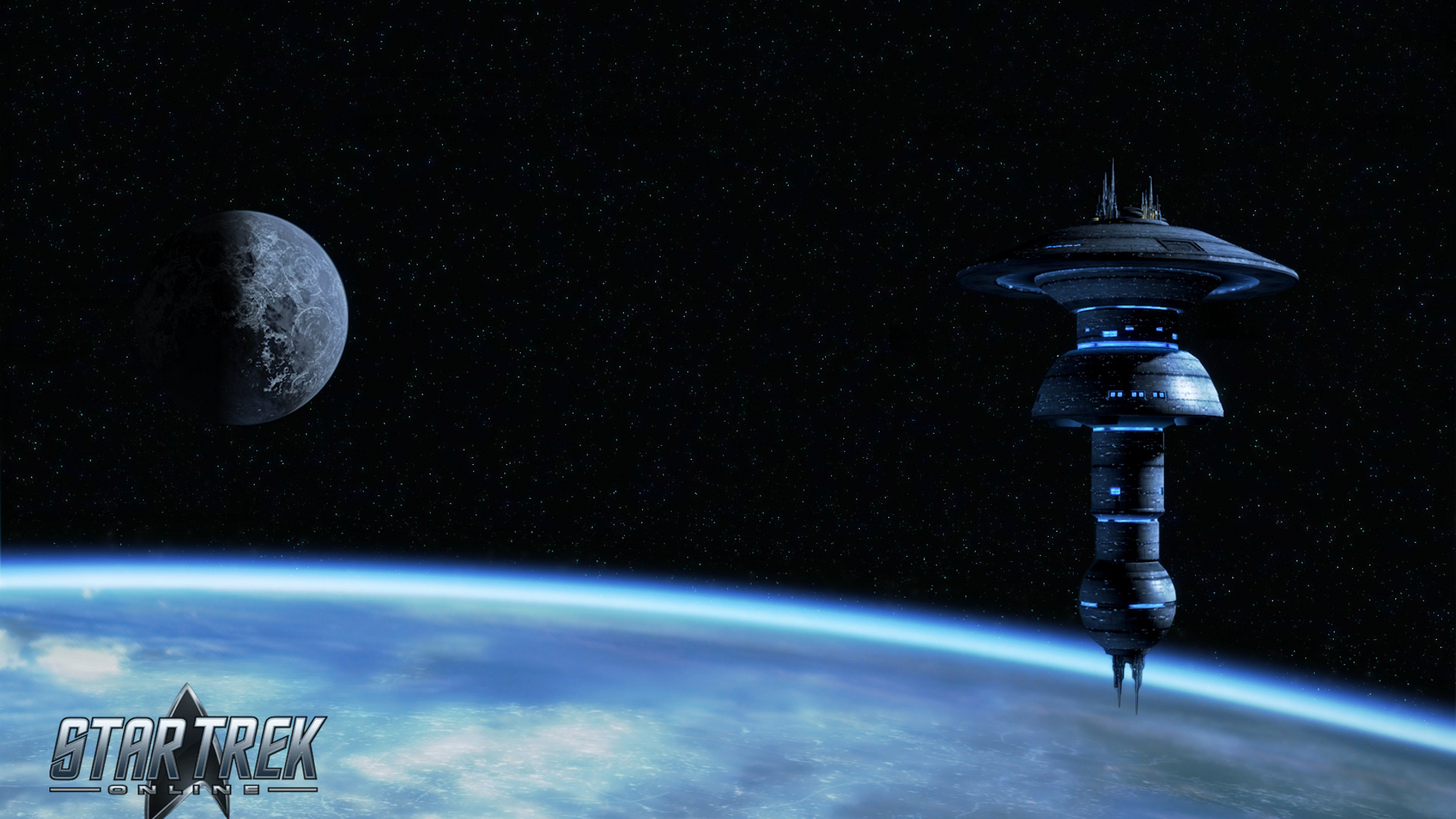 Космическая станция над планетой