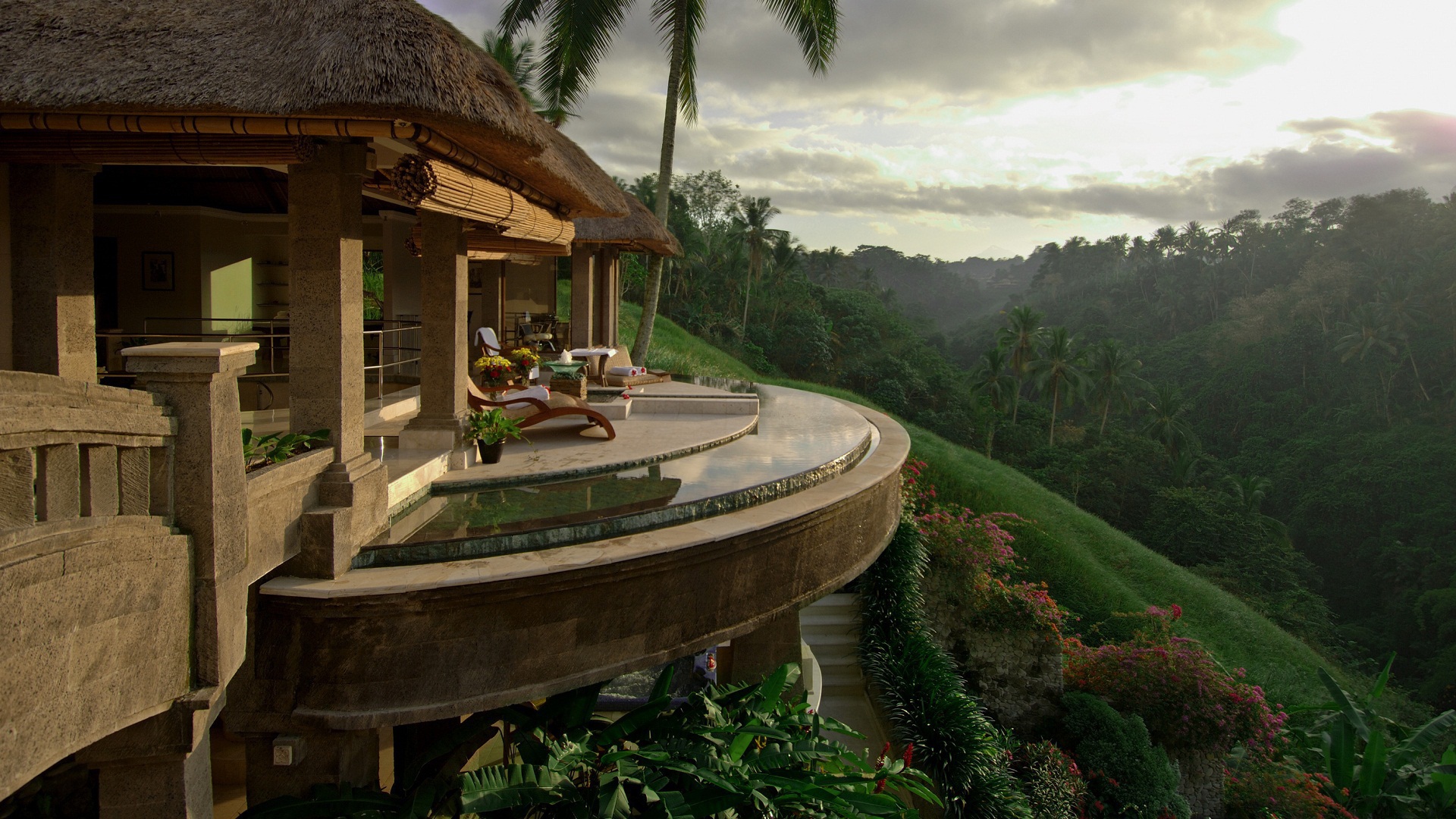 Villa in the jungle on Bali Desktop wallpapers 1920x1080