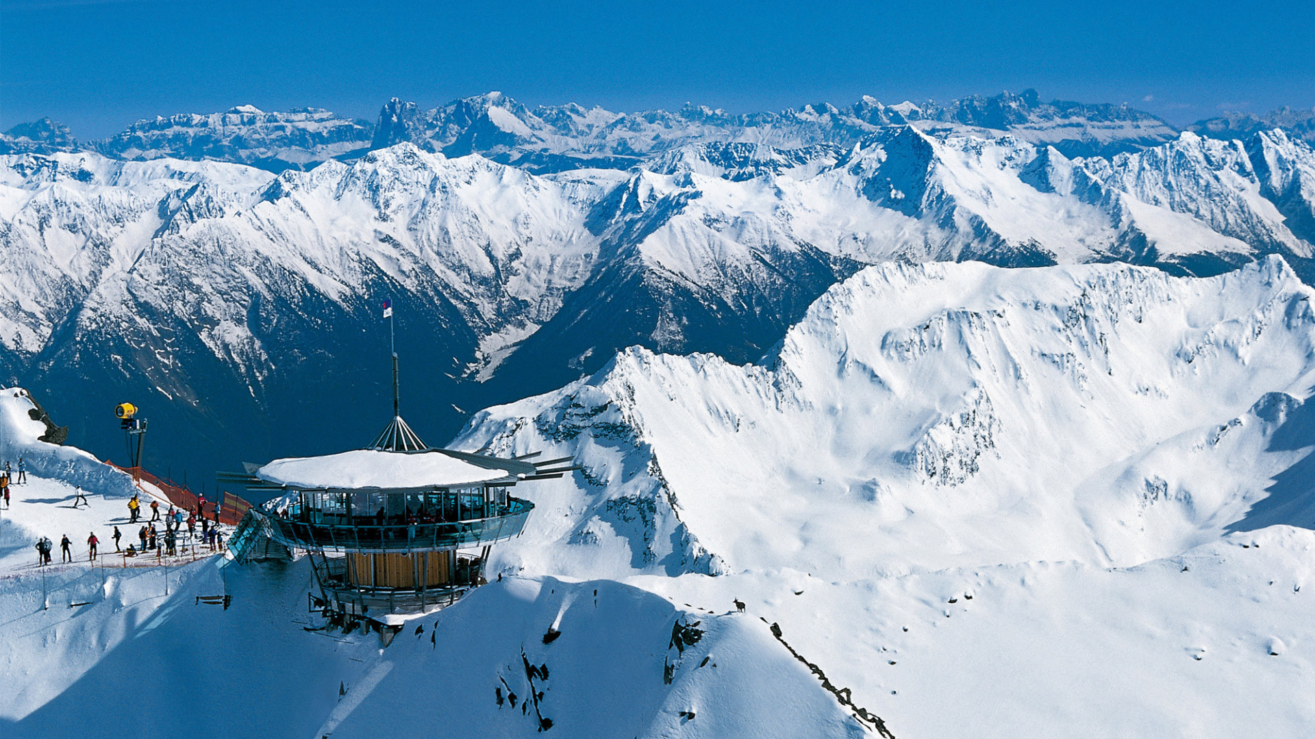 Лыжная база на горнолыжном курорте Ишгль, Австрия