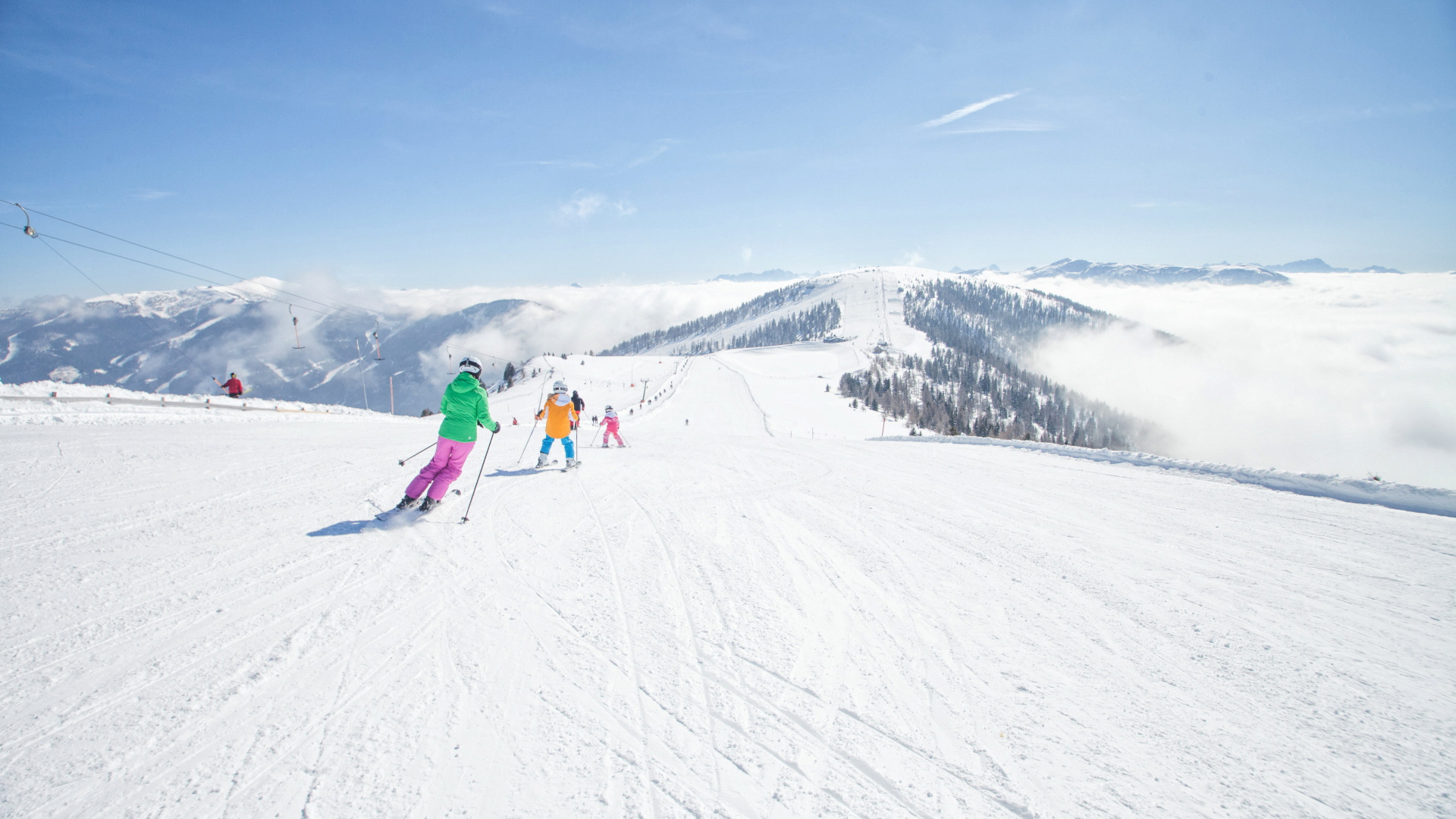 Лыжная трасса на горнолыжном курорте Бад Кляйнкирххайм, Австрия