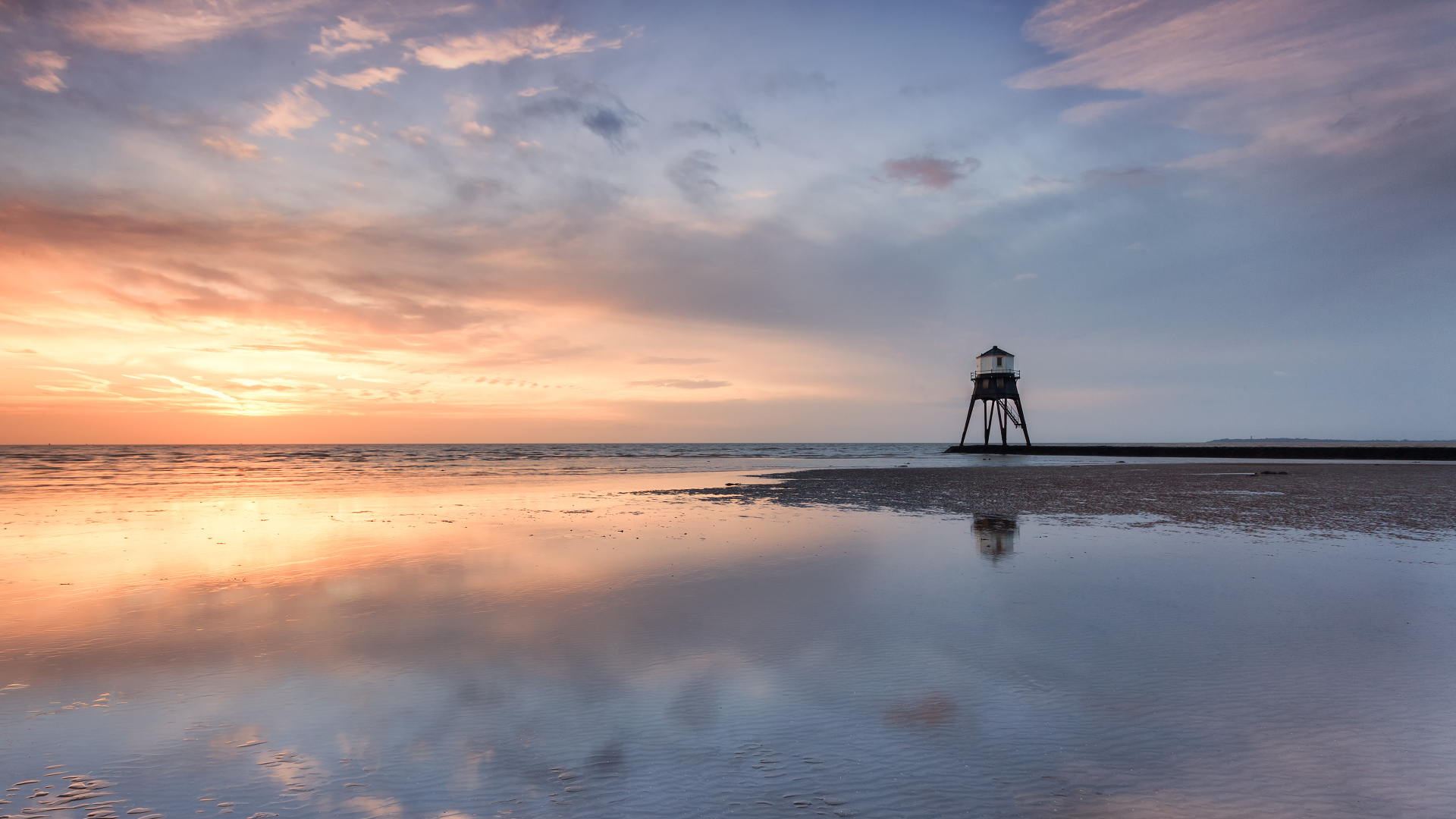Фотография рассвета на побережье Великобритании