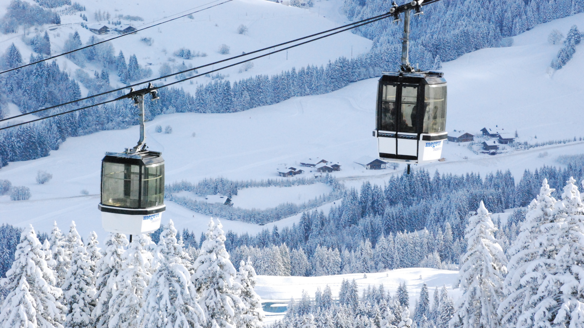 Подъемник на горнолыжном курорте Межев, Франция