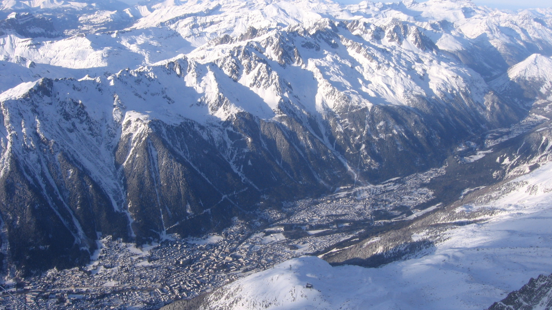 Панорама курорта Шамони, Франция