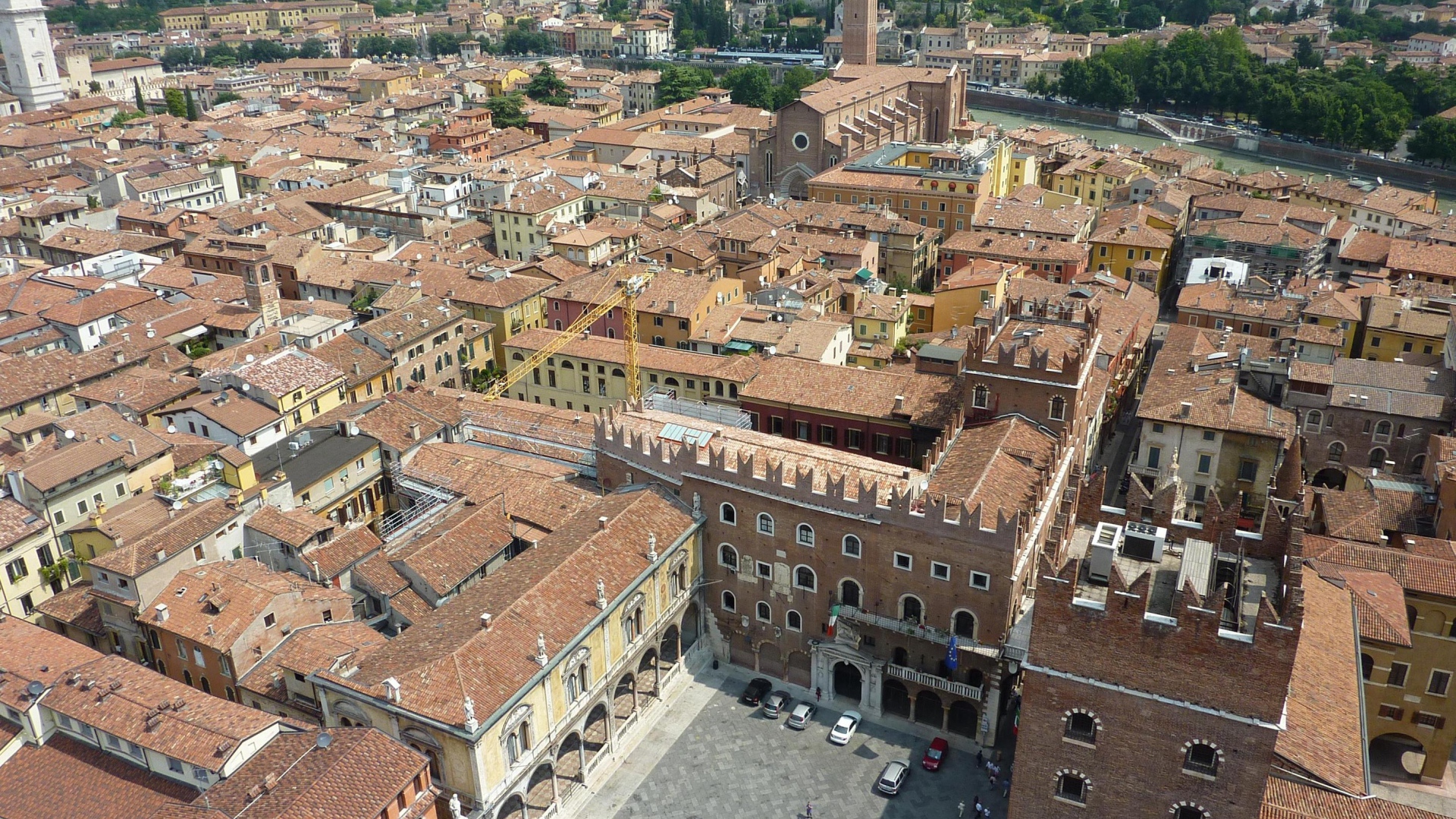 Панорама города в Вероне, Италия