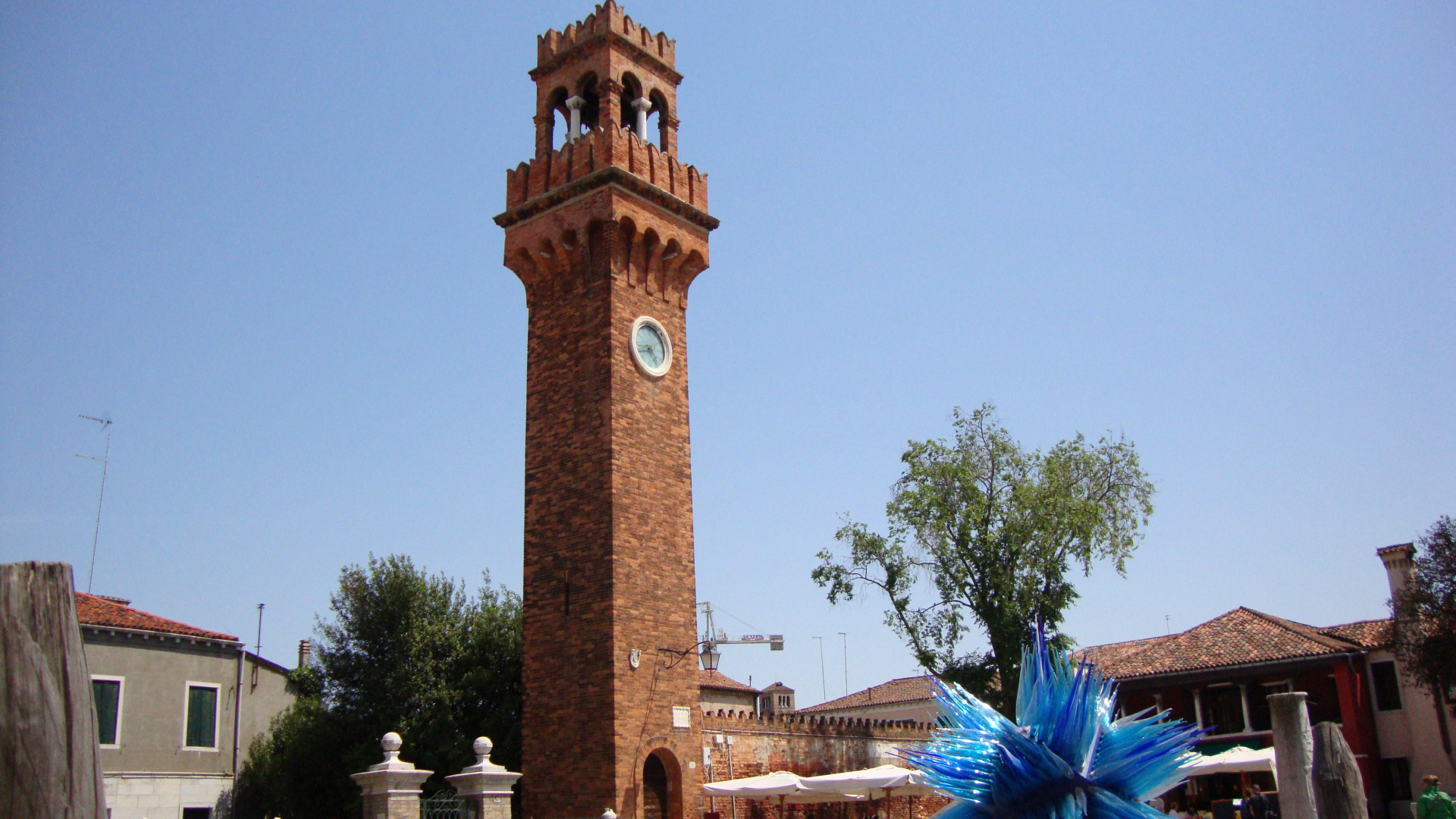 Башня с часами на острове Мурано, Италия