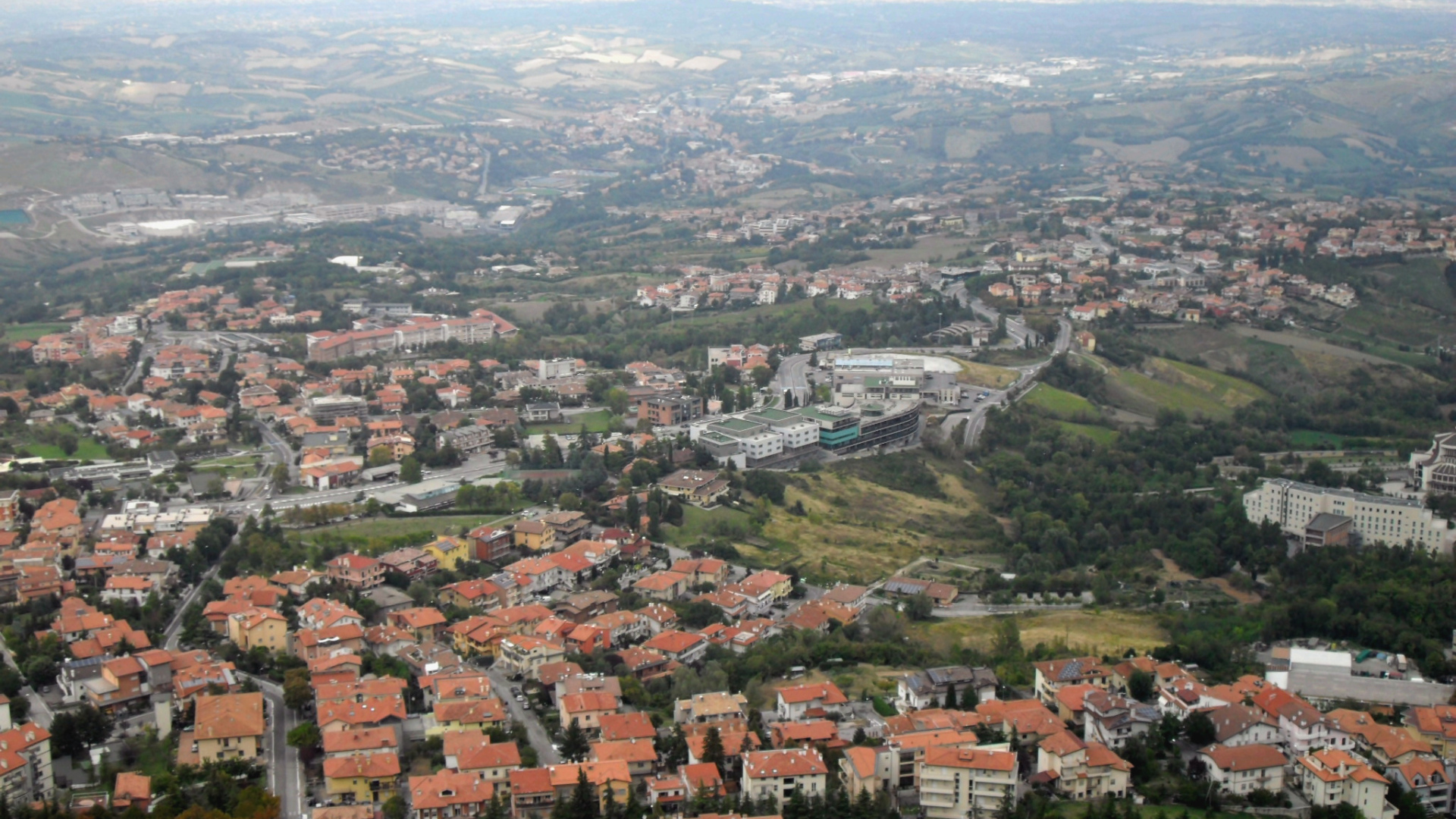 Вид с холма в Сан Марино, Италия