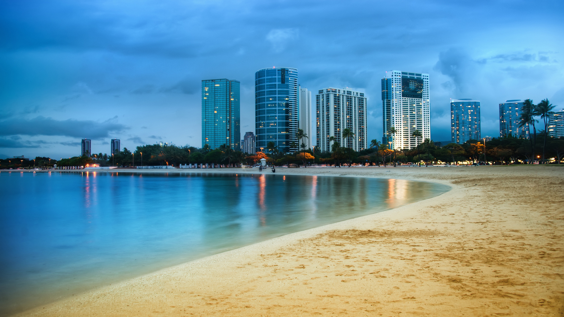 Песчаный пляж в Майами