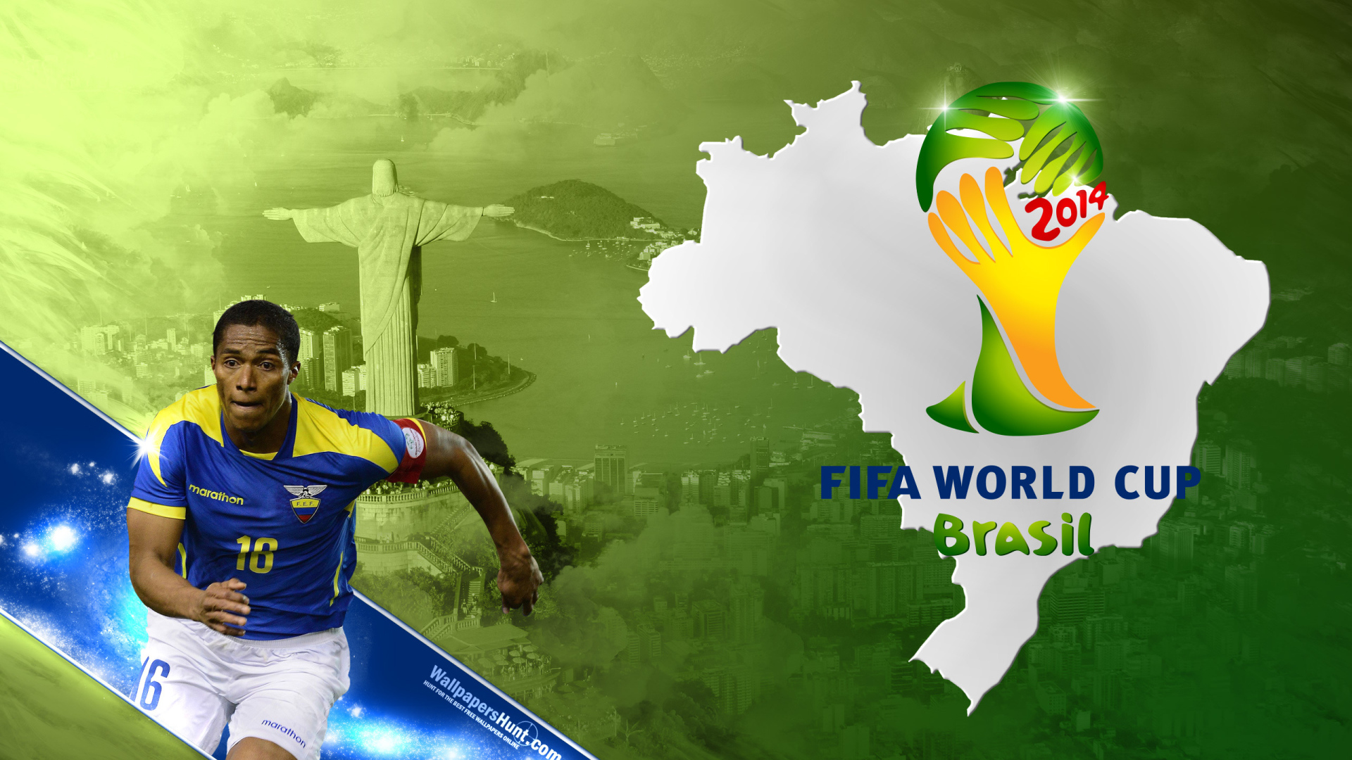Антонио Валенсия из Эквадора на Чемпионате мира по футболу в Бразилии 2014