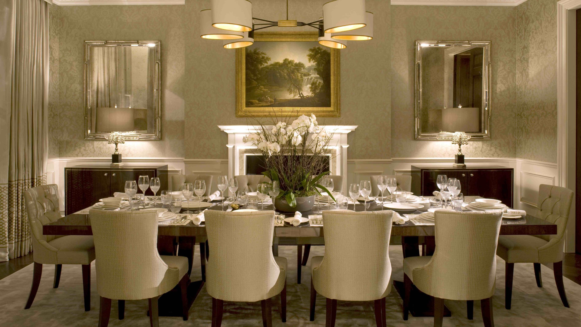 Dining room for a family dinner