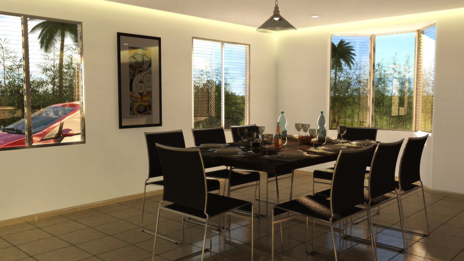 Столовая в загородном доме