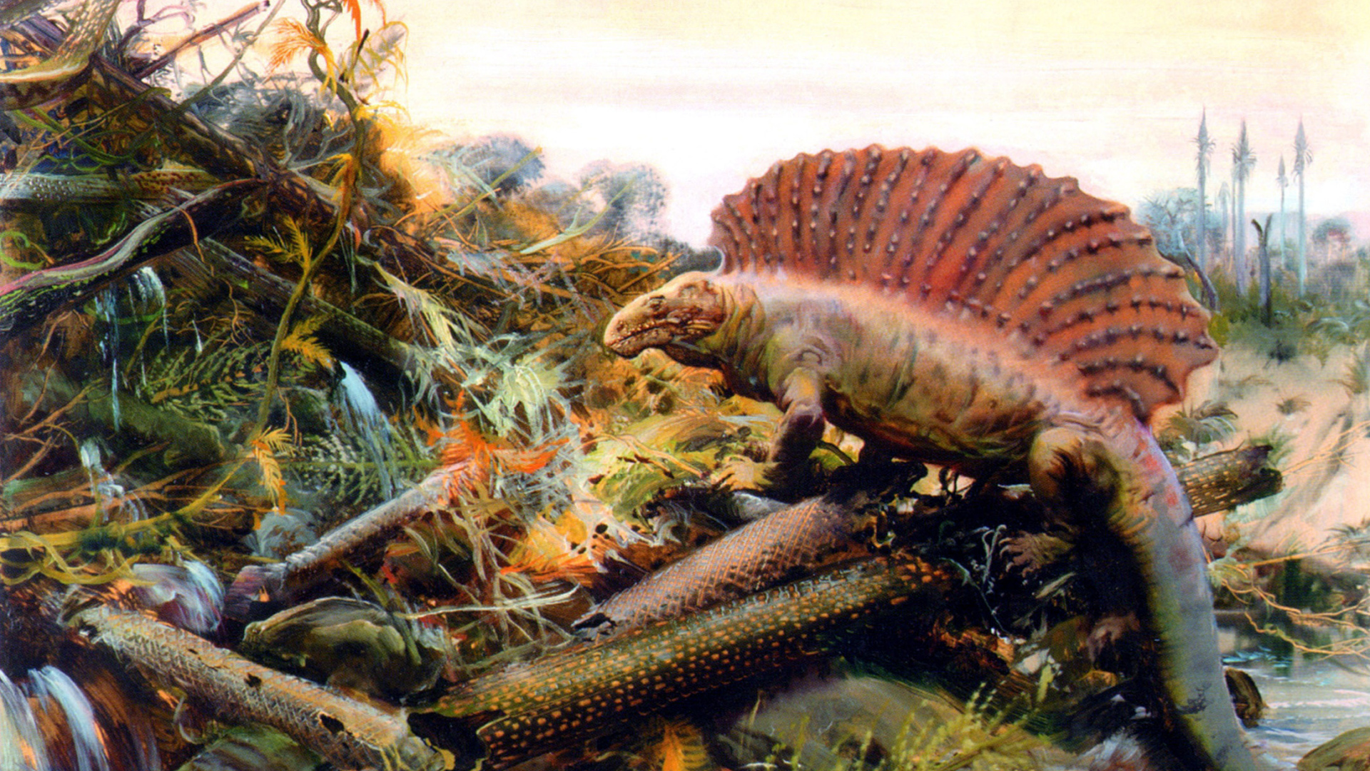 Динозавр на обломках