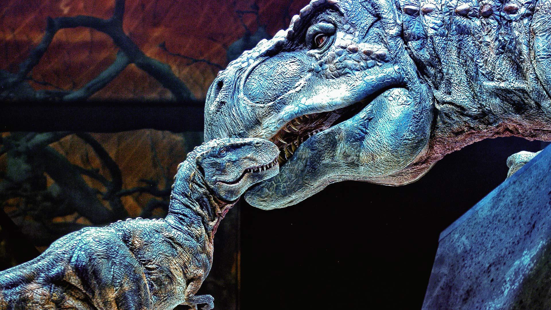 Динозавр с детенышем