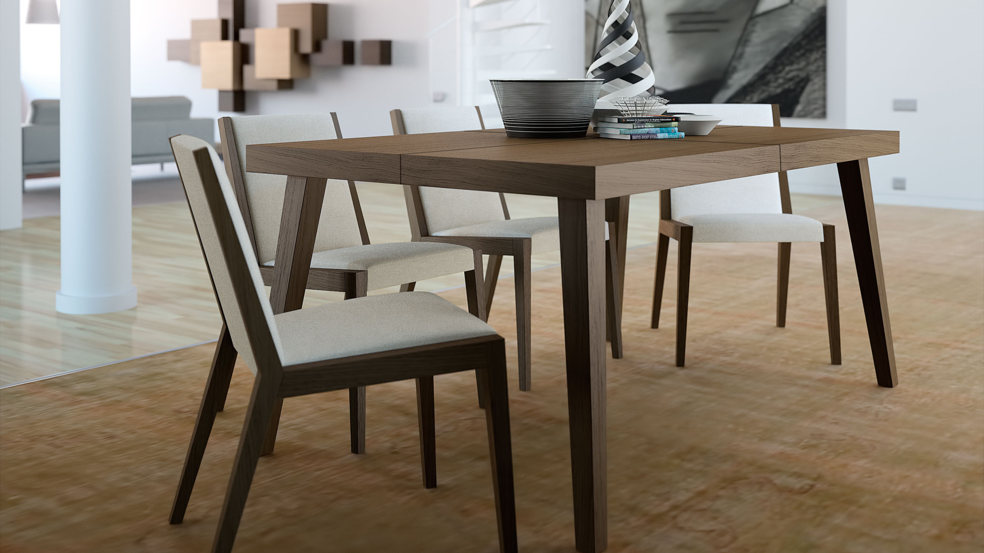 Аккуратная мебель в столовой