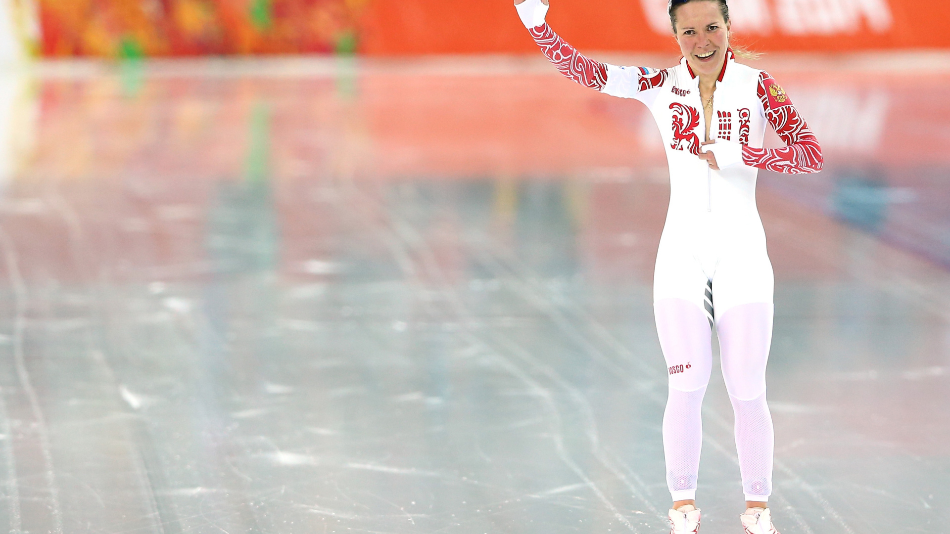 Olga Graf Russian speed skating bronze medalist at the Olympic Games in Sochi