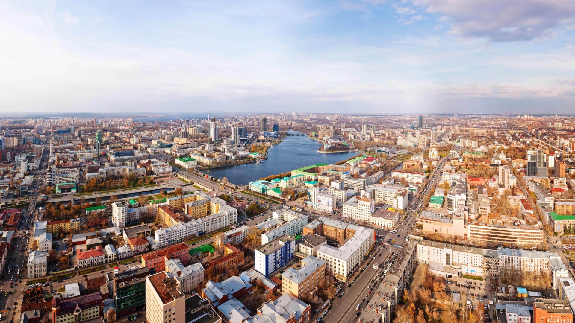 Вид сверху на Киев