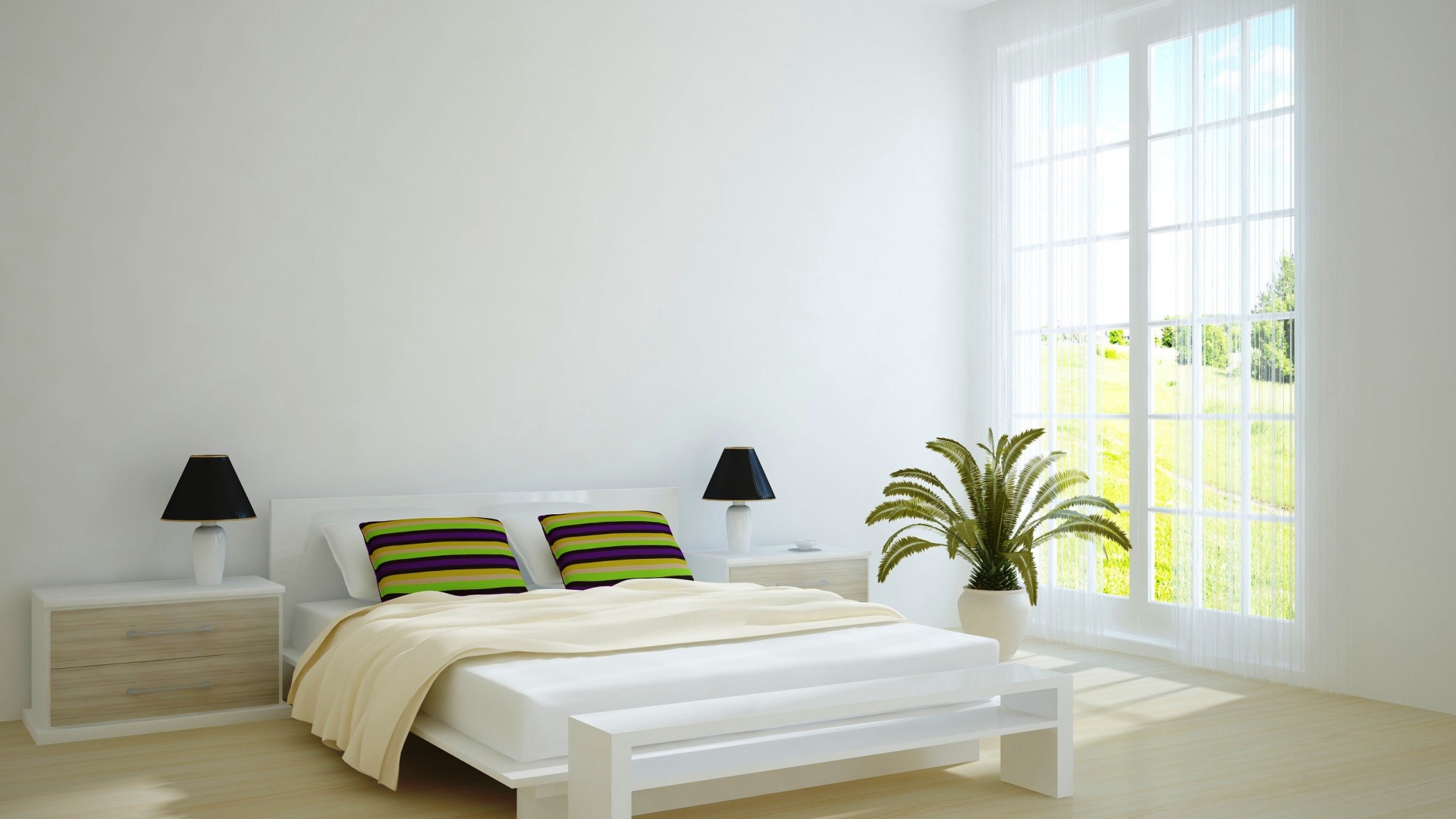 Белый стиль для спальни