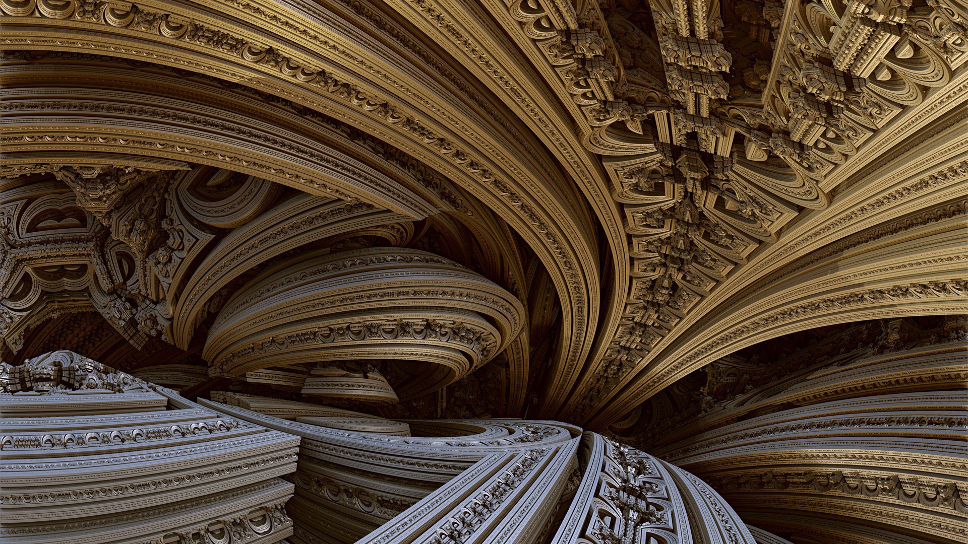 Абстрактные орнаменты в виде резьбы