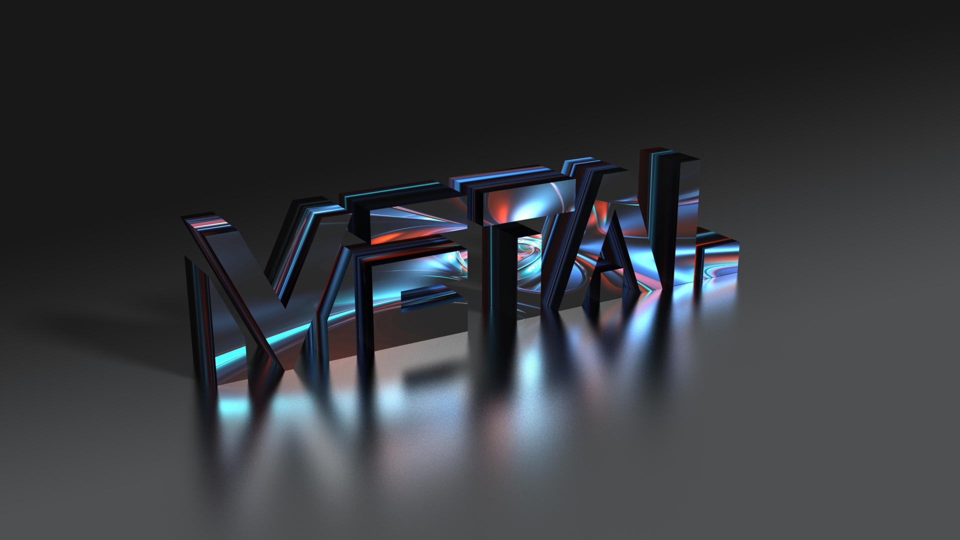 Надпись Металл, 3Д графика